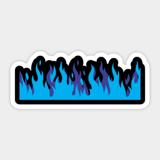 Azure Blue Flame Sticker